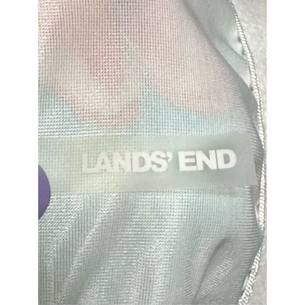 Lands’ End Floral Tummy Control One Piece Swimsuit Size 10 DD Blue Orange